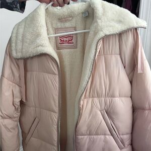 Levi puffer bomber perfect blush pink